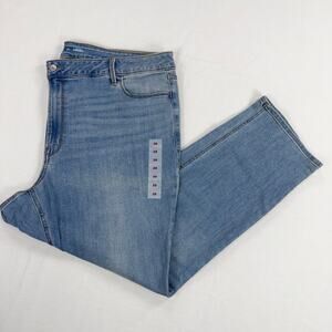 Old Navy Plus Women's High Rise Straight Leg Jean Size 28 4X Light Blue
